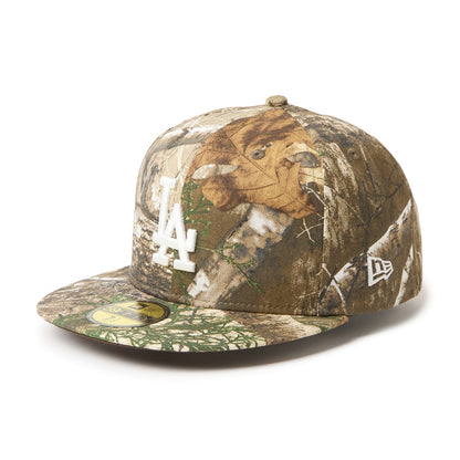 NEW ERA LOS ANGELES DODGERS REALTREE CAMO 59FIFTY ニューエラ ロサンゼルス ドジャース リアルツリー カモ ナインフィフティ 15137374【メンズ キャップ リアルツリーカモ カモフラージュ フラットバイザー  26FW】