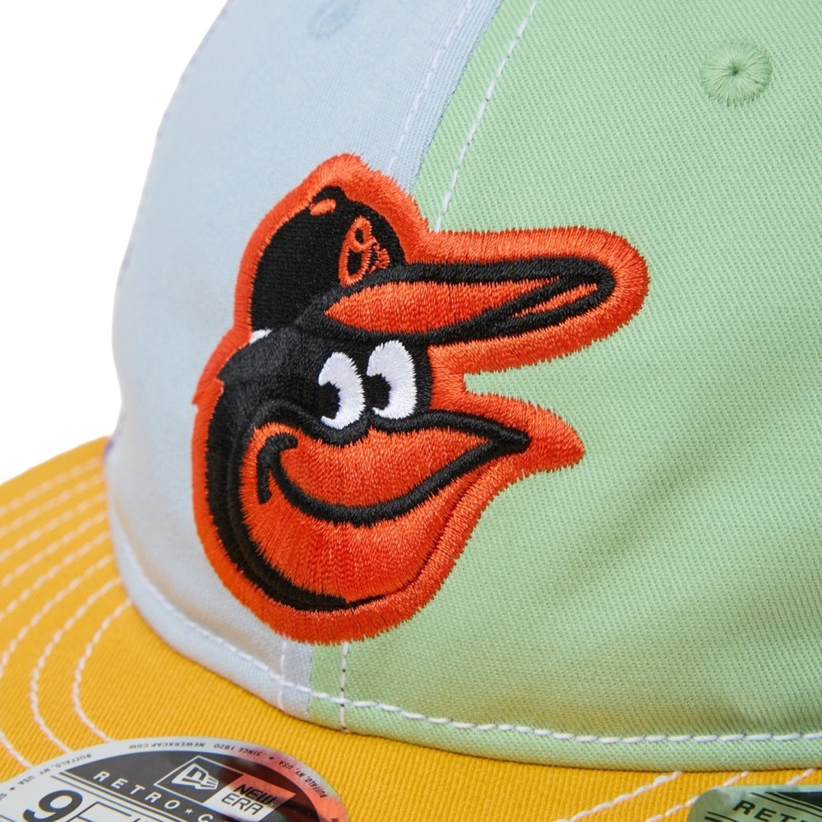 NEW ERA BALTIMORE ORIOLES RETRO CROWN 9FIFTY Sean Wotherspoon ニューエラ ボルチモア・オリオールズ レトロクラウン 9FIFTY 15156293【メンズ コラボ ヴィンテージウォッシュ コットン キャップ クロシェニット 26FW】