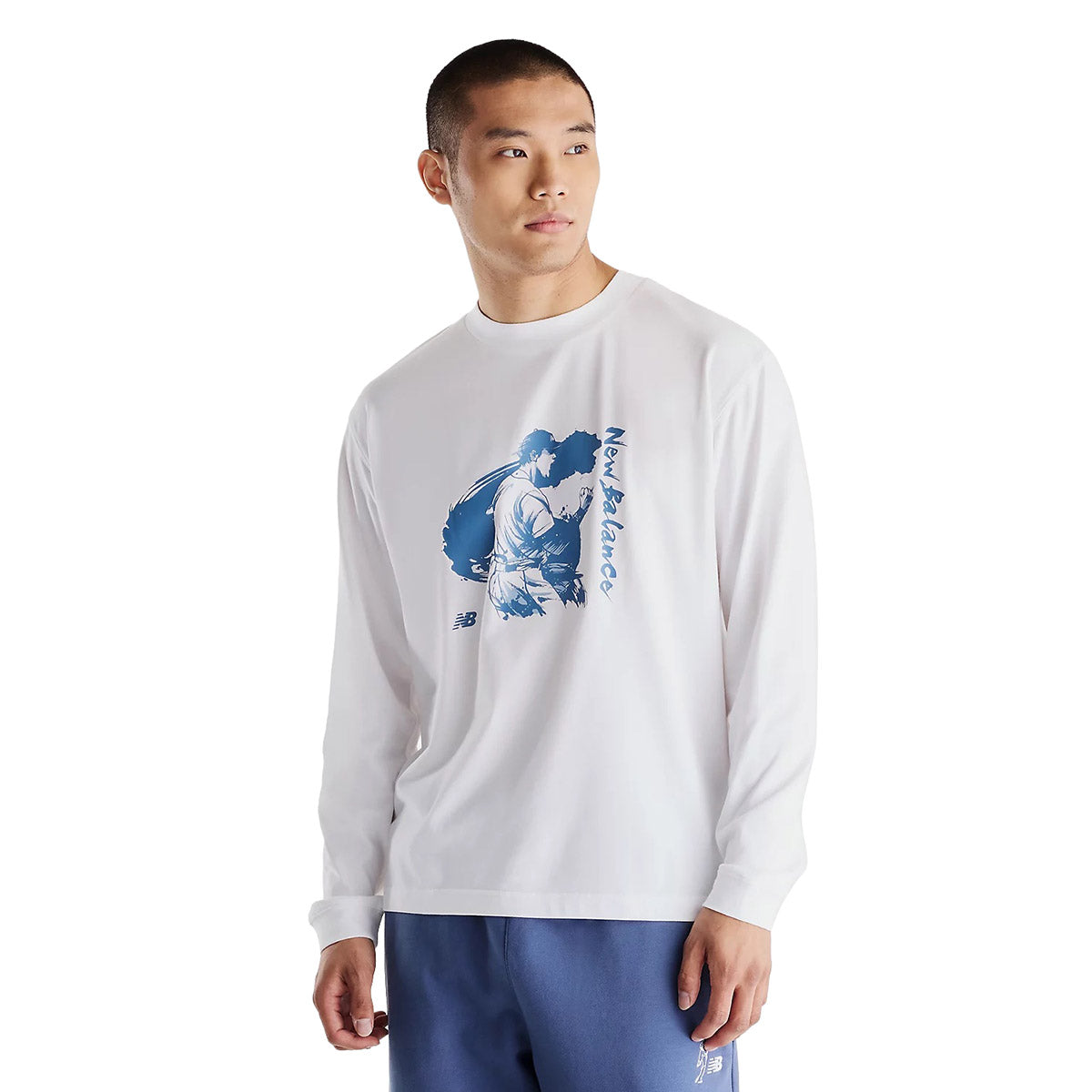 New Balance Shohei Ohtani Always On Graphic Long Sleeve T-Shirt ニューバランス 大谷翔平オールウェイズオングラフィックロングスリーブTシャツ MT62P34Q【メンズ 長袖Tシャツ ロンT グラフィックデザイン 速乾性 26FW】