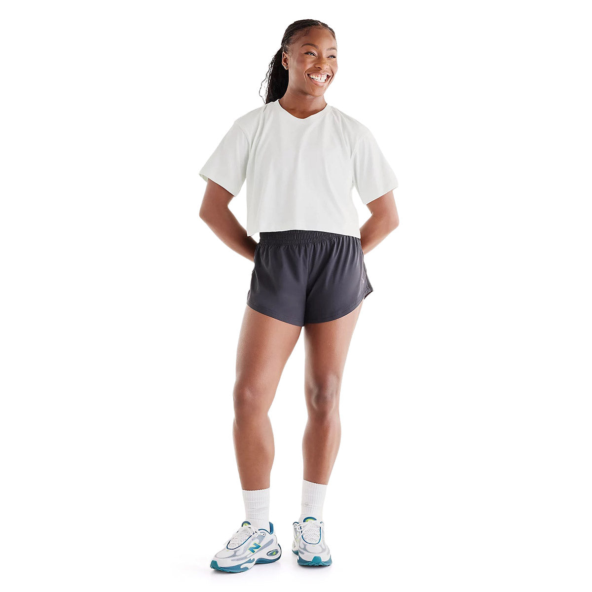 New Balance Klutch X NB Cropped Versatile T-Shirt ニューバランス Klutch X NBクロップドバーサタイルTシャツ WT61W8XA【レディース 半袖Tシャツ クロップ丈 速乾 快適 26FW】