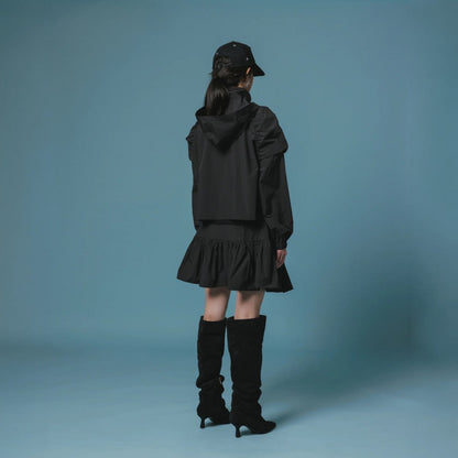 NON TOKYO 2WAY GATHER SHOULDER BLOUSON ノントーキョー 2WAY ギャザーショルダー ブルゾン NON-26A-0801【レディース アウター ライトシェル 2way 撥水加工 ロゴ 26FW】
