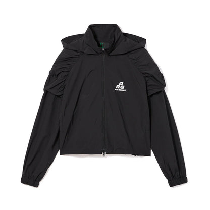 NON TOKYO 2WAY GATHER SHOULDER BLOUSON ノントーキョー 2WAY ギャザーショルダー ブルゾン NON-26A-0801【レディース アウター ライトシェル 2way 撥水加工 ロゴ 26FW】