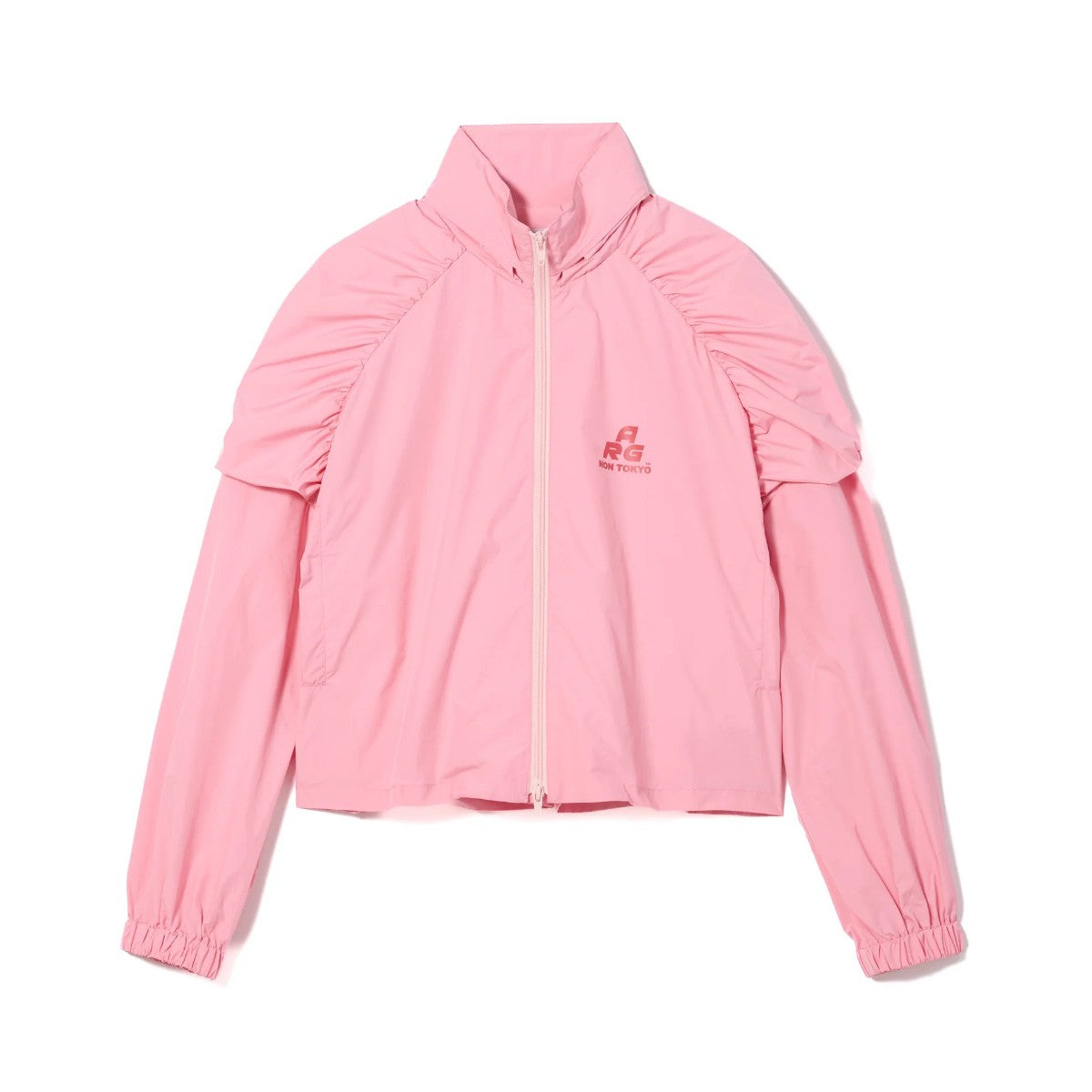 NON TOKYO 2WAY GATHER SHOULDER BLOUSON ノントーキョー 2WAY ギャザーショルダー ブルゾン NON-26A-0801【レディース アウター ライトシェル 2way 撥水加工 ロゴ 26FW】