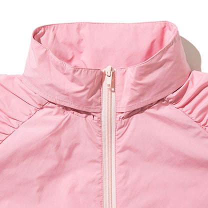NON TOKYO 2WAY GATHER SHOULDER BLOUSON ノントーキョー 2WAY ギャザーショルダー ブルゾン NON-26A-0801【レディース アウター ライトシェル 2way 撥水加工 ロゴ 26FW】