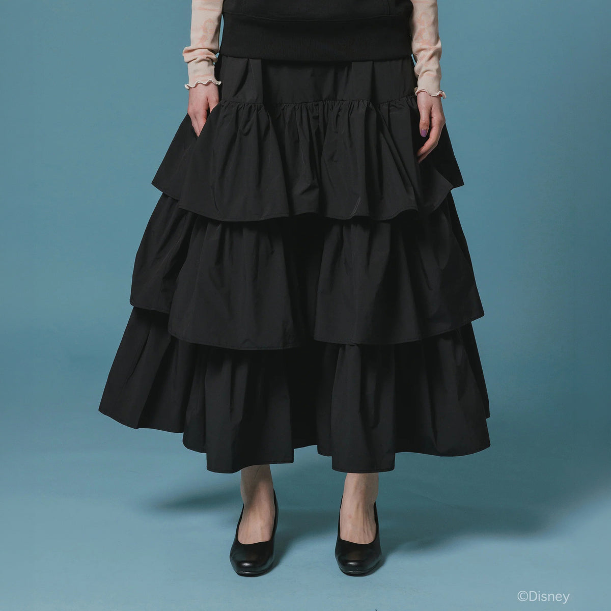 NON TOKYO 3Way Tiered Skirt ノントーキョー 3WAY ティアードスカート NON-26A-0803【レディース ティアードスカート ミニ ミディ ロング ギャザー 取り外し可能 26FW】