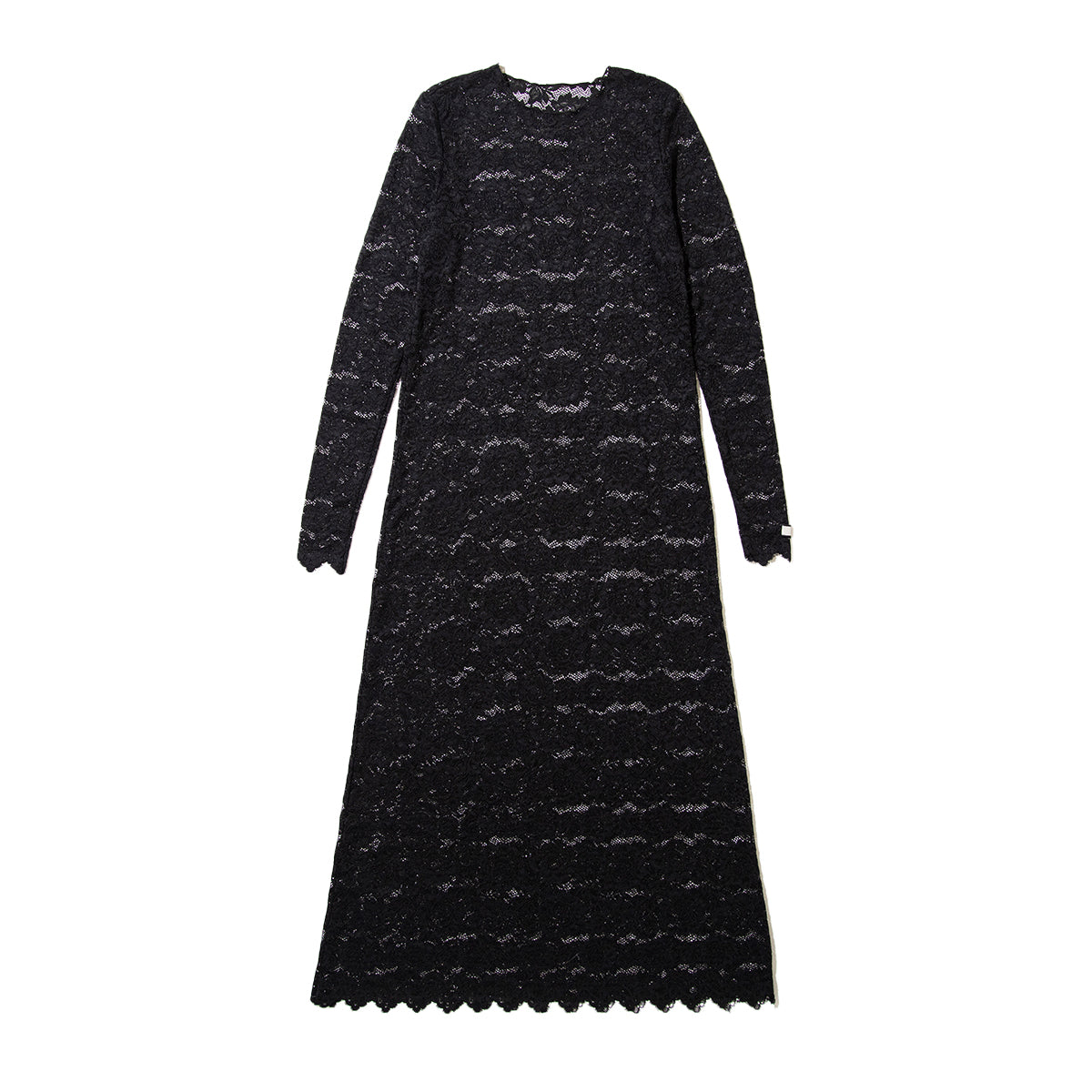 NON TOKYO Lace one-piece ノントーキョー レース ワンピース NON-26A-0810-BLK【レディース ロングワンピース レース 無地 花柄 ストレッチ 26FW】