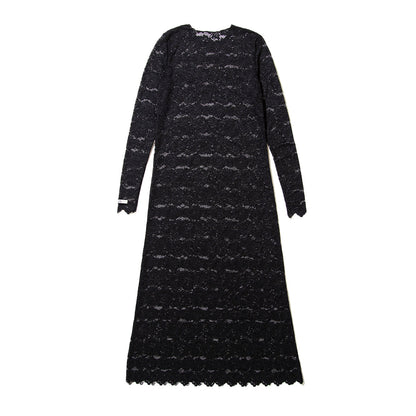 NON TOKYO Lace one-piece ノントーキョー レース ワンピース NON-26A-0810-BLK【レディース ロングワンピース レース 無地 花柄 ストレッチ 26FW】