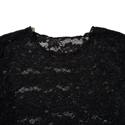 NON TOKYO Lace one-piece ノントーキョー レース ワンピース NON-26A-0810-BLK【レディース ロングワンピース レース 無地 花柄 ストレッチ 26FW】