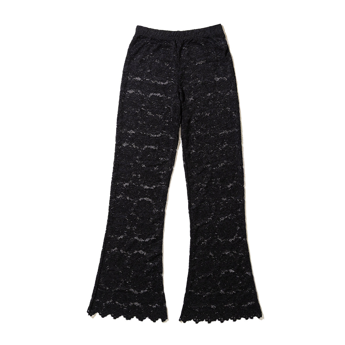 NON TOKYO Lace flare pants ノントーキョー レース フレアパンツ NON-26A-0811-BLK【レディース フレアパンツ レース 無地 花柄 ストレッチ 26FW】