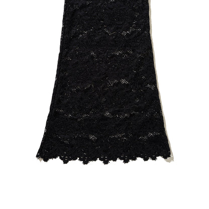 NON TOKYO Lace flare pants ノントーキョー レース フレアパンツ NON-26A-0811-BLK【レディース フレアパンツ レース 無地 花柄 ストレッチ 26FW】