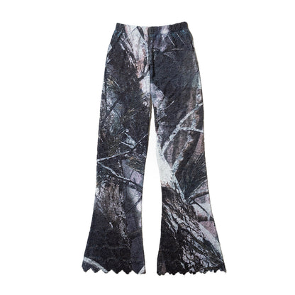 NON TOKYO Lace direct print flare pants ノントーキョー レース ダイレクト プリント フレアパンツ NON-26A-0811【レディース フレアパンツ レース プリント 花柄 ストレッチ 26FW】