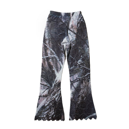 NON TOKYO Lace direct print flare pants ノントーキョー レース ダイレクト プリント フレアパンツ NON-26A-0811【レディース フレアパンツ レース プリント 花柄 ストレッチ 26FW】