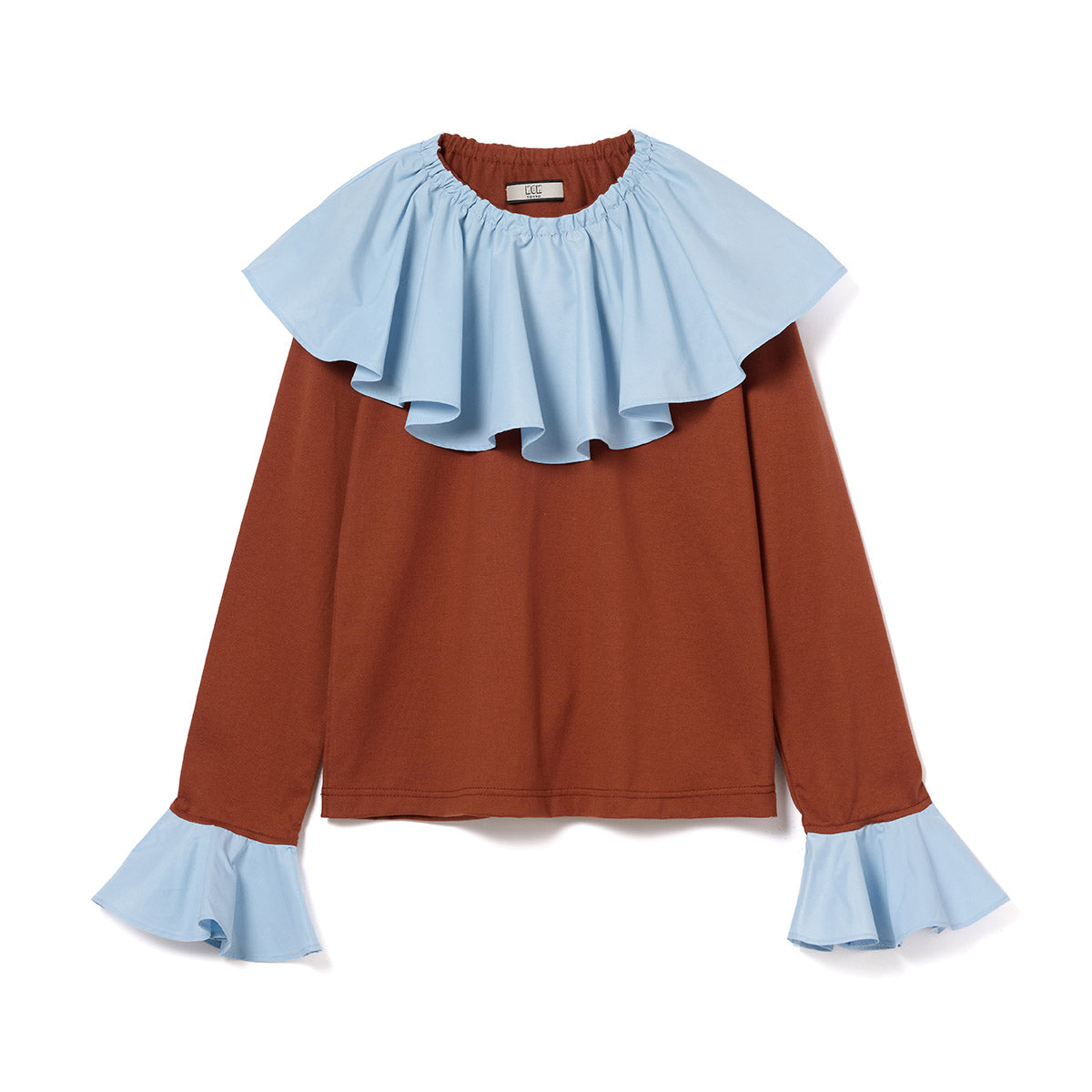 NON TOKYO OVER COLLAR L/S TOP ノントーキョー オーバーカラー L/Sトップス NON-26A-0814【レディース 長袖カットソー フリル レイヤー 天竺 26FW】