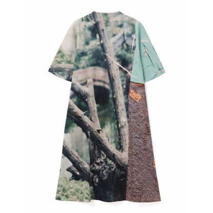 NON TOKYO DIRECT PRINT PULLOVER H/S OP  ノントーキョー ダイレクトプリント プルオーバー H/S ワンピース NON-26A-0815【レディース プルオーバー型ワンピース 1点物 ファッション 快適 26FW】