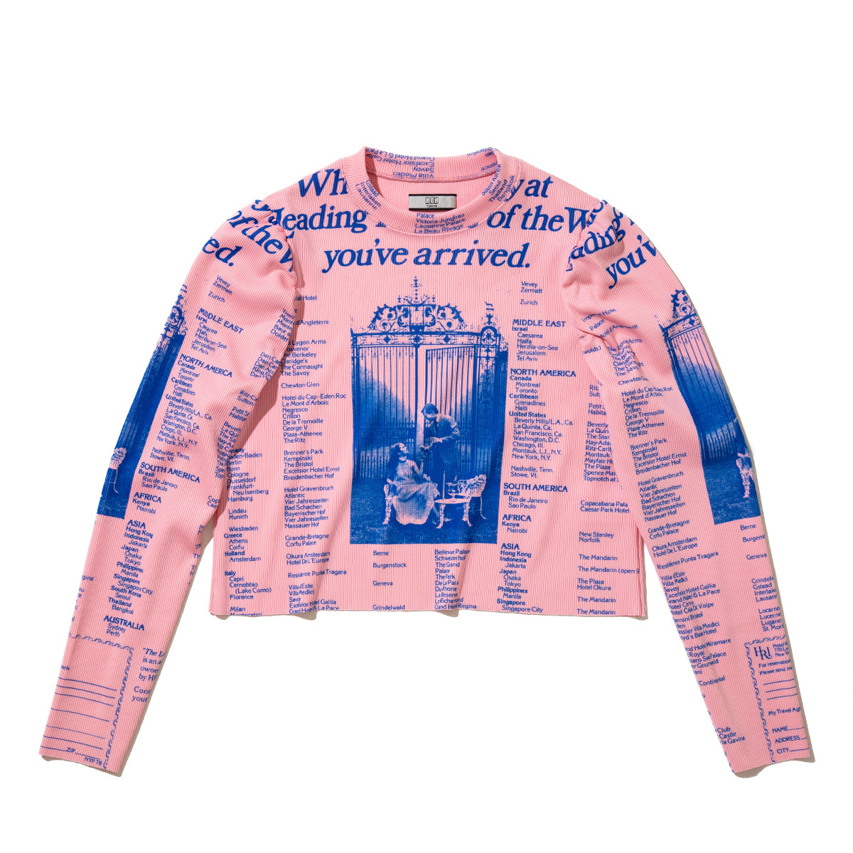 NON TOKYO Print Rib Puff Sleeve C/S ノントーキョー プリントリブパフスリーブカットソー NON-26A-0819【レディース パフスリーブ 日本製 リブニット 26FW】