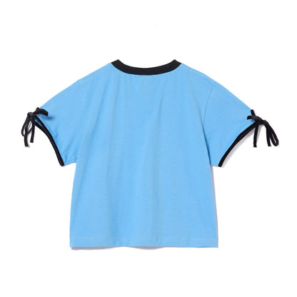 NON TOKYO VELVET RIBBON T-SHIRT ノントーキョー ベルベットリボンTシャツ  NON-26A-0825【レディース 半袖Tシャツ リボン 天竺   26FW】