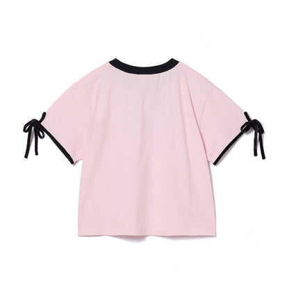 NON TOKYO VELVET RIBBON T-SHIRT ノントーキョー ベルベットリボンTシャツ  NON-26A-0825【レディース 半袖Tシャツ リボン 天竺   26FW】