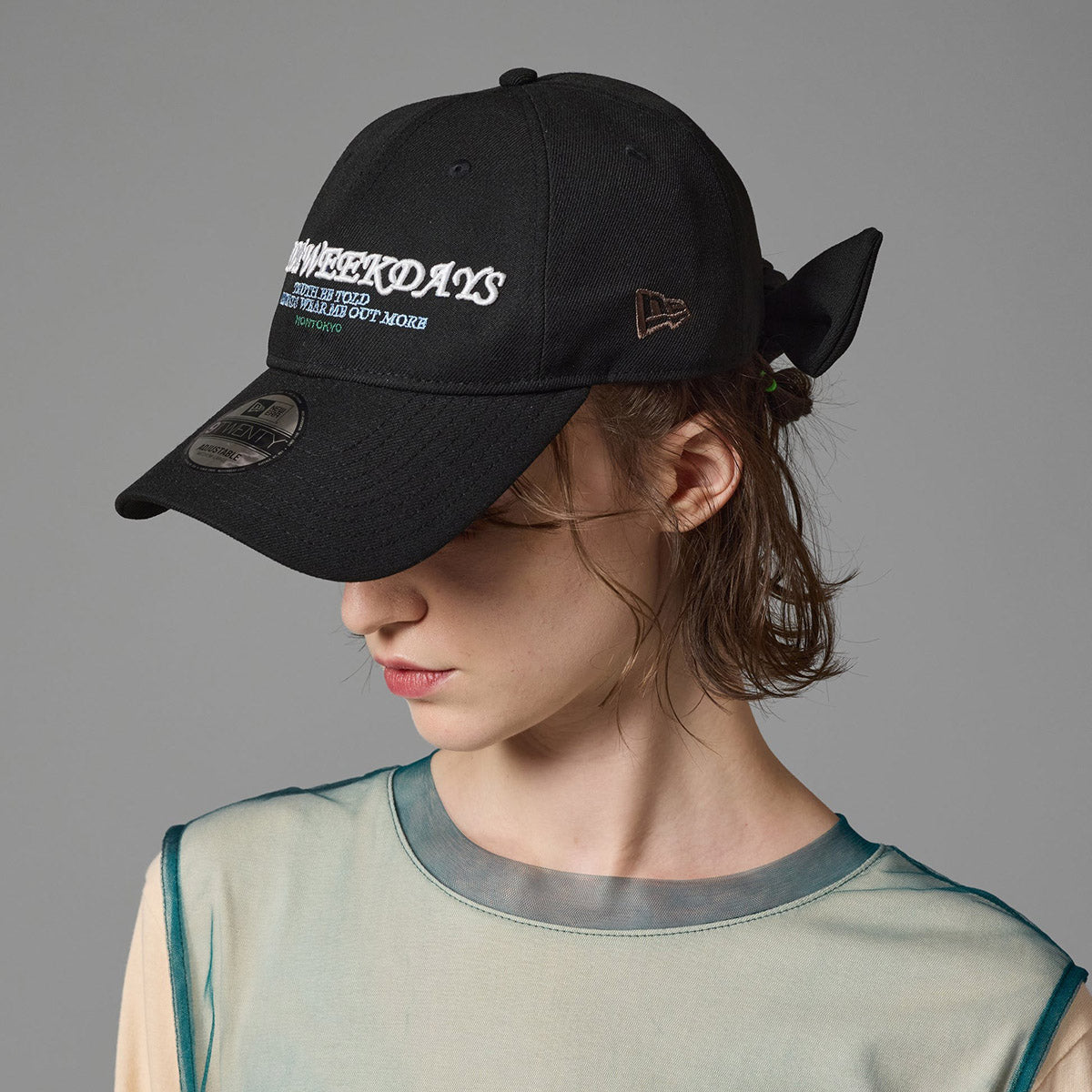 NON TOKYO 2WAY RIBBON CAP Feat.NEW ERA ノントーキョー 2WAY リボン キャップ Feat. NEW ERA NON-26A-0829【レディース コラボ 2WAY  26FW】