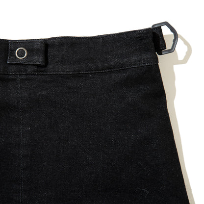 NON TOKYO Batwing Hem Denim & Lace Skirt ノントーキョー バットウィング ヘム デニム アンド レース スカート NON-26A-0912【レディース デニムスカート レース レイヤー ウォッシュ加工  26FW】