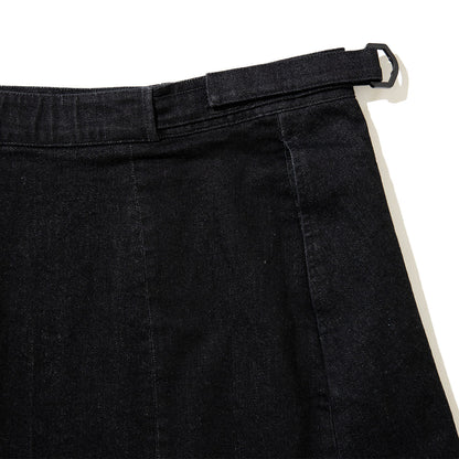 NON TOKYO Batwing Hem Denim & Lace Skirt ノントーキョー バットウィング ヘム デニム アンド レース スカート NON-26A-0912【レディース デニムスカート レース レイヤー ウォッシュ加工  26FW】