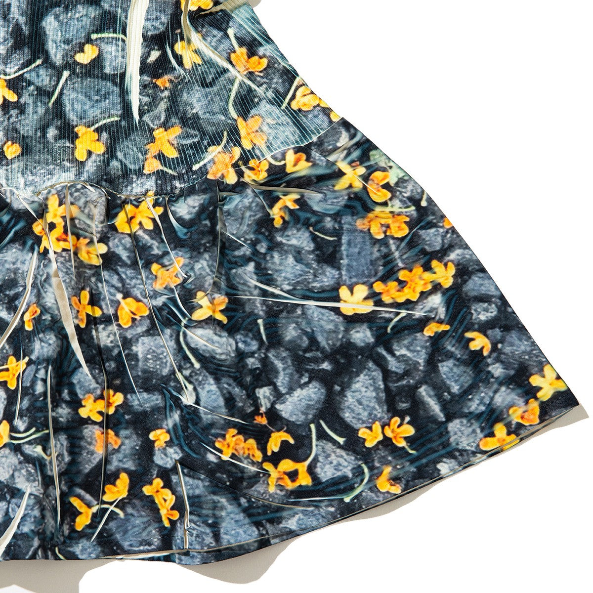 NON TOKYO DIRECT PRINT RIB GATHER C/S ノントーキョー ダイレクトプリント リブギャザー C/S NON-26A-0917【レディース ギャザーカットソー フォトプリント 1点物 ストレッチ性 26FW】