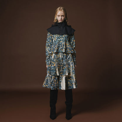 NON TOKYO DIRECT PRINT RIB GATHER C/S ノントーキョー ダイレクトプリント リブギャザー C/S NON-26A-0917【レディース ギャザーカットソー フォトプリント 1点物 ストレッチ性 26FW】