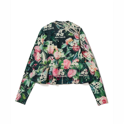 NON TOKYO DIRECT PRINT RIB GATHER C/S ノントーキョー ダイレクトプリント リブギャザー C/S NON-26A-0917【レディース ギャザーカットソー フォトプリント 1点物 ストレッチ性 26FW】