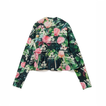 NON TOKYO DIRECT PRINT RIB GATHER C/S ノントーキョー ダイレクトプリント リブギャザー C/S NON-26A-0917【レディース ギャザーカットソー フォトプリント 1点物 ストレッチ性 26FW】