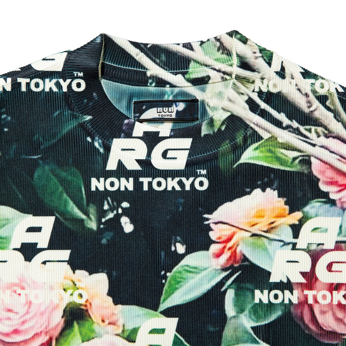 NON TOKYO DIRECT PRINT RIB GATHER C/S ノントーキョー ダイレクトプリント リブギャザー C/S NON-26A-0917【レディース ギャザーカットソー フォトプリント 1点物 ストレッチ性 26FW】