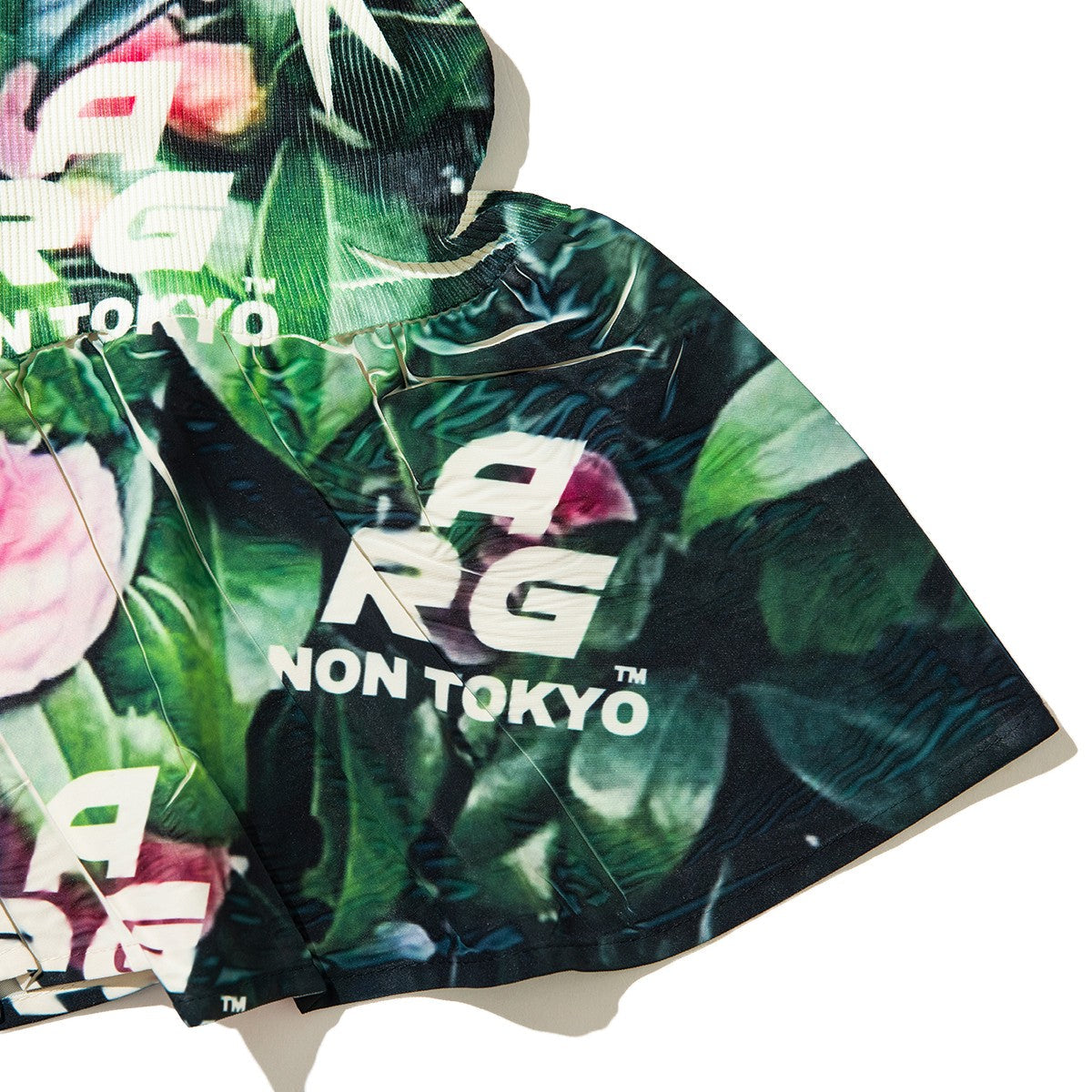 NON TOKYO DIRECT PRINT RIB GATHER C/S ノントーキョー ダイレクトプリント リブギャザー C/S NON-26A-0917【レディース ギャザーカットソー フォトプリント 1点物 ストレッチ性 26FW】