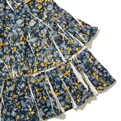 NON TOKYO DIRECT PRINT RIB GATHER SKIRT ノントーキョー ダイレクトプリント リブギャザースカート NON-26A-0918【レディース ティアードスカート ベアトップ フォトプリント 26FW】