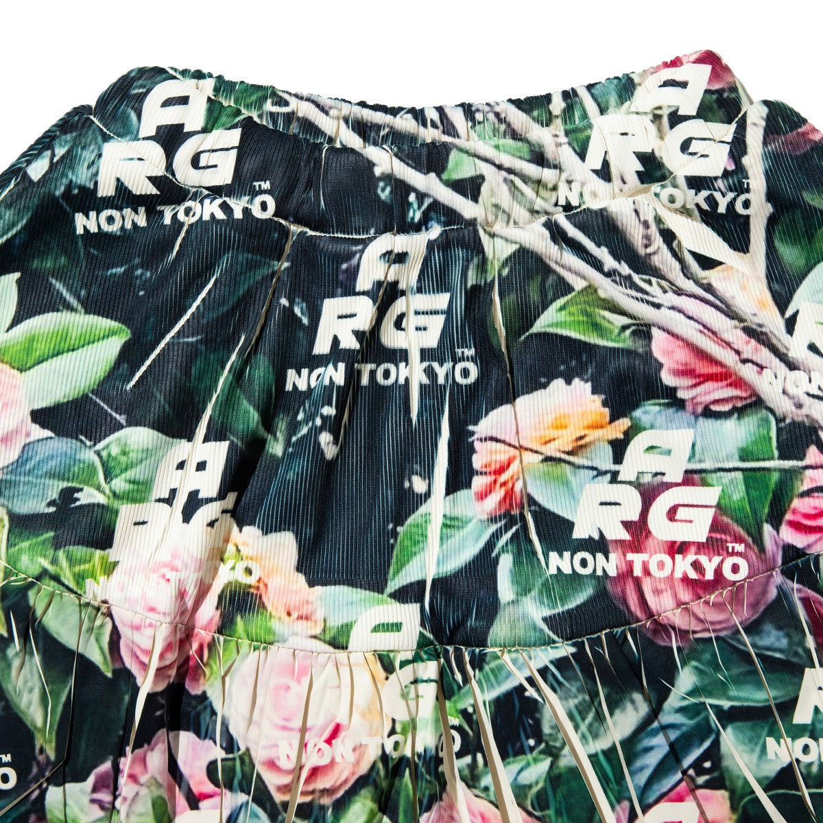 NON TOKYO DIRECT PRINT RIB GATHER SKIRT ノントーキョー ダイレクトプリント リブギャザースカート NON-26A-0918【レディース ティアードスカート ベアトップ フォトプリント 26FW】