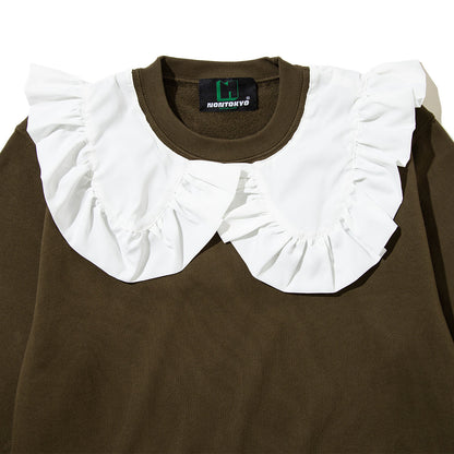 NON TOKYO Frill Collar PO Sweat ノントーキョー フリル カラー プルオーバー スウェット NON-26A-1011【レディース スウェット トレーナー フリル ガーリー 快適性  26FW】