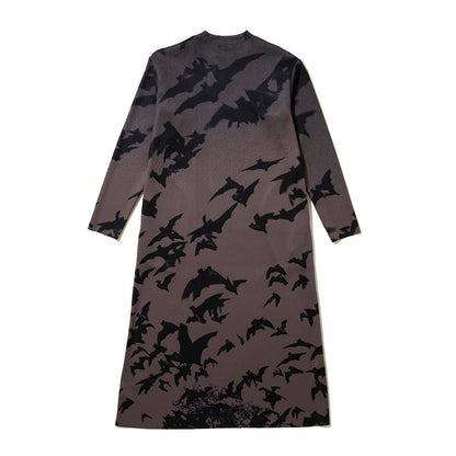 NON TOKYO Print Rib L/S One-piece ノントーキョー プリントリブロングスリーブワンピース NON-26A-1017【レディース 長袖ワンピース ロングワンピース 速乾性 ポケット付き 26FW】