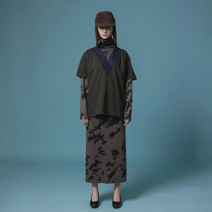 NON TOKYO Print Rib L/S One-piece ノントーキョー プリントリブロングスリーブワンピース NON-26A-1017【レディース 長袖ワンピース ロングワンピース 速乾性 ポケット付き 26FW】