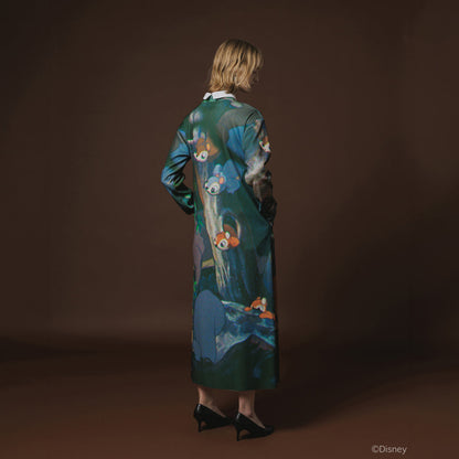 NON TOKYO Print Rib L/S One-Piese / Snow White ノントーキョー プリントリブロングスリーブワンピース/スノーホワイト NON-26A-SW10-003【レディース リブワンピース 長袖ワンピース プリントワンピース 総柄プリント 26FW】