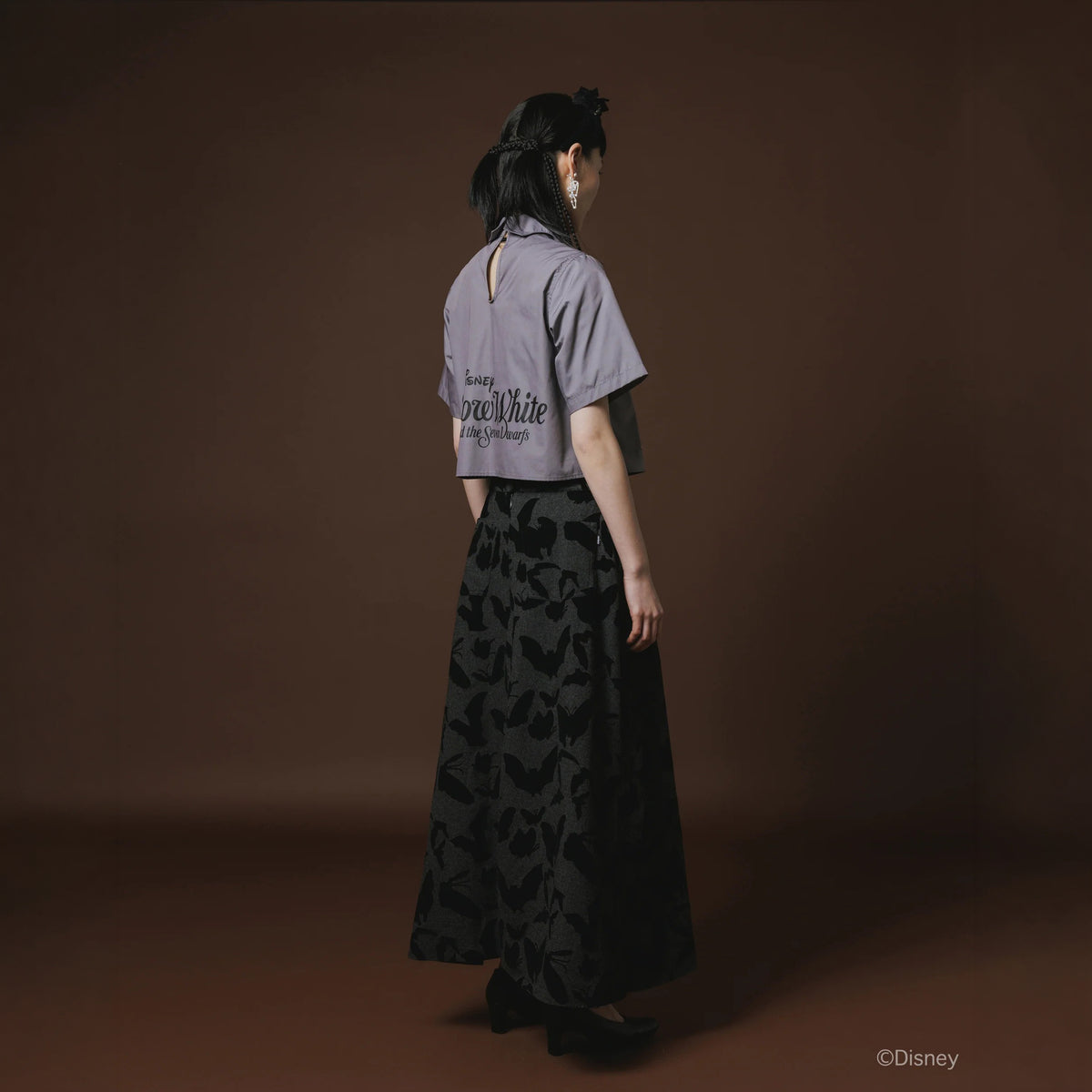 NON TOKYO Pullover Bats Shirt ノントーキョー プルオーバーバットシャツ NON-26A-SW8-001【レディース プリントシャツ ショート丈 吸水性 防しわ性 日本製 26FW】