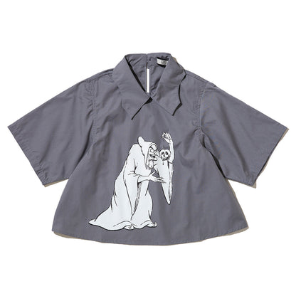 NON TOKYO Pullover Bats Shirt ノントーキョー プルオーバーバットシャツ NON-26A-SW8-001【レディース プリントシャツ ショート丈 吸水性 防しわ性 日本製 26FW】