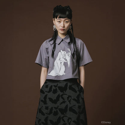 NON TOKYO Pullover Bats Shirt ノントーキョー プルオーバーバットシャツ NON-26A-SW8-001【レディース プリントシャツ ショート丈 吸水性 防しわ性 日本製 26FW】
