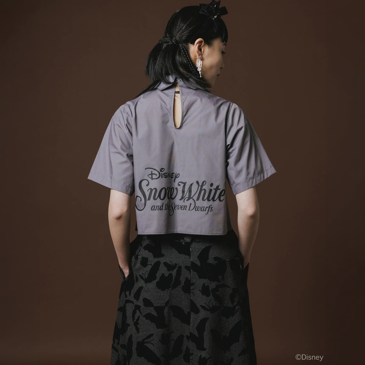 NON TOKYO Pullover Bats Shirt ノントーキョー プルオーバーバットシャツ NON-26A-SW8-001【レディース プリントシャツ ショート丈 吸水性 防しわ性 日本製 26FW】