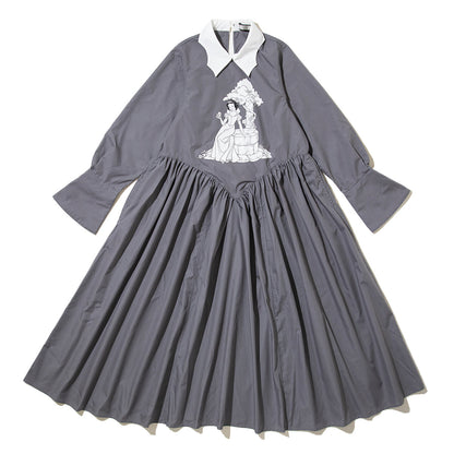 NON TOKYO Pullover Bats Shirt O/P ノントーキョー プルオーバーバットシャツワンピース NON-26A-SW8-002【レディース シャツワンピース ロングワンピース 吸湿性 防しわ性 日本製 26FW】