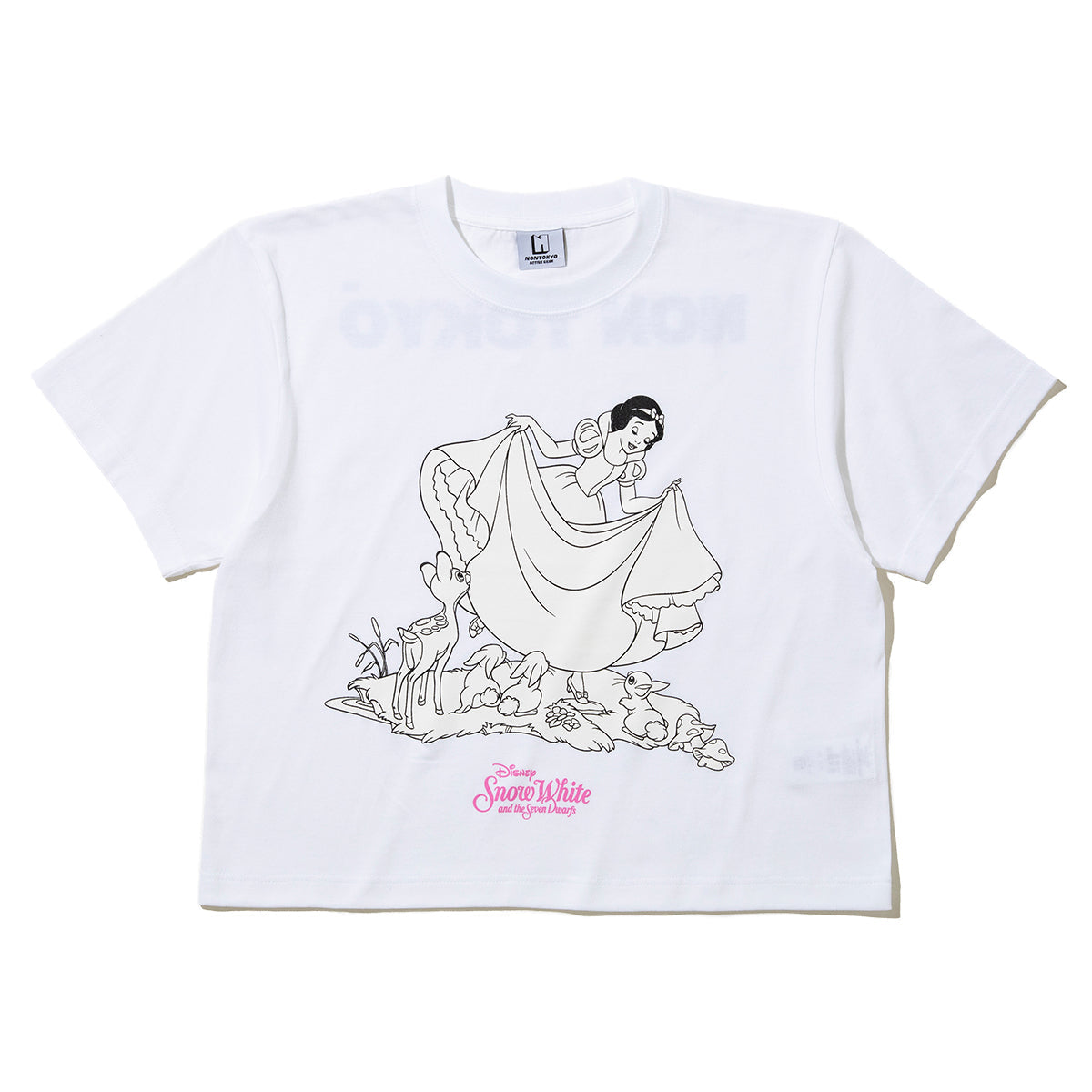 NON TOKYO PRINT SHORT T-SHIRT / SNOW WHITE ノントーキョー プリントショートTシャツ / 白雪姫 NON-26A-SW8-003【レディース 半袖Tシャツ 前面プリント ディズニーコレクション 26FW】