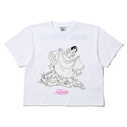 NON TOKYO PRINT SHORT T-SHIRT / SNOW WHITE ノントーキョー プリントショートTシャツ / 白雪姫 NON-26A-SW8-003【レディース 半袖Tシャツ 前面プリント ディズニーコレクション 26FW】