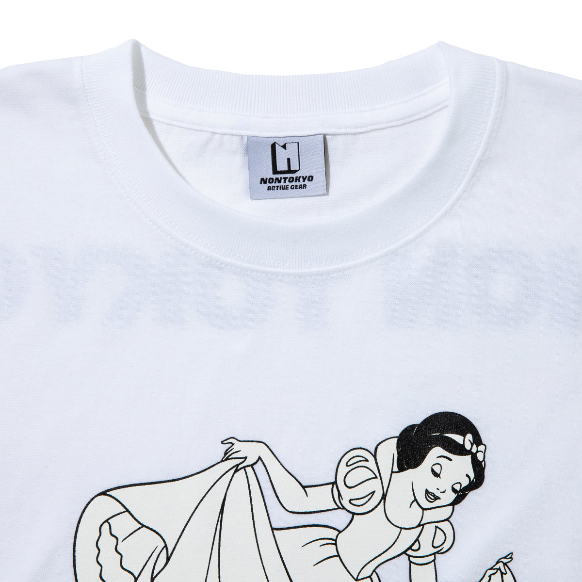 NON TOKYO PRINT SHORT T-SHIRT / SNOW WHITE ノントーキョー プリントショートTシャツ / 白雪姫 NON-26A-SW8-003【レディース 半袖Tシャツ 前面プリント ディズニーコレクション 26FW】
