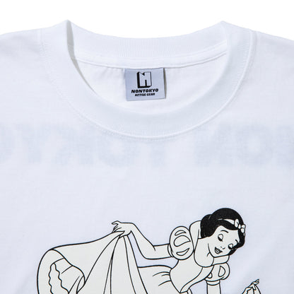 NON TOKYO PRINT SHORT T-SHIRT / SNOW WHITE ノントーキョー プリントショートTシャツ / 白雪姫 NON-26A-SW8-003【レディース 半袖Tシャツ 前面プリント ディズニーコレクション 26FW】