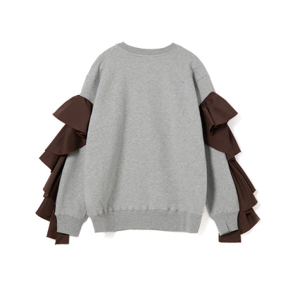 NON TOKYO Frill Sleeve Pullover Sweat  ノントーキョー フリルスリーブ プルオーバースウェット NON-26A-SW9-008【レディース フリルスウェット プルオーバースウェット スウェット トレーナー 26FW】