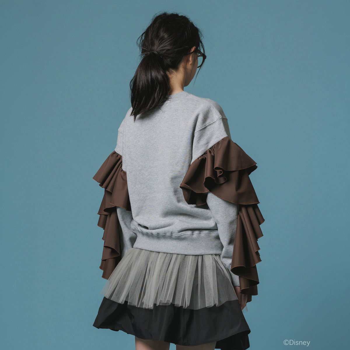 NON TOKYO Frill Sleeve Pullover Sweat  ノントーキョー フリルスリーブ プルオーバースウェット NON-26A-SW9-008【レディース フリルスウェット プルオーバースウェット スウェット トレーナー 26FW】