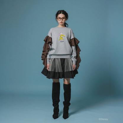 NON TOKYO Frill Sleeve Pullover Sweat  ノントーキョー フリルスリーブ プルオーバースウェット NON-26A-SW9-008【レディース フリルスウェット プルオーバースウェット スウェット トレーナー 26FW】