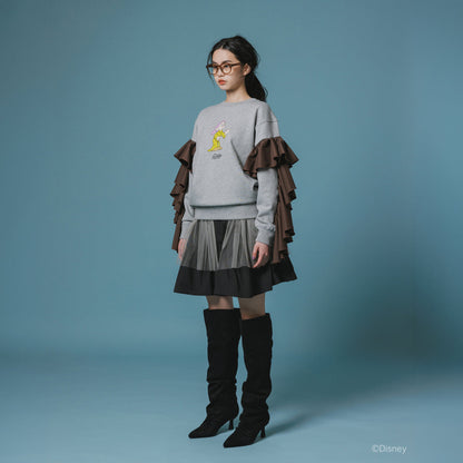 NON TOKYO Frill Sleeve Pullover Sweat  ノントーキョー フリルスリーブ プルオーバースウェット NON-26A-SW9-008【レディース フリルスウェット プルオーバースウェット スウェット トレーナー 26FW】