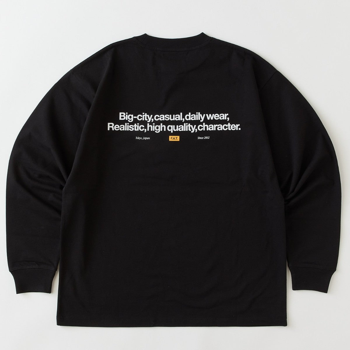 FAT SIGNATee L エフエイティー シグナティー L F32620-CT19【メンズ ロングスリーブカットソー 胸ロゴ刺繍 バックプリント 7oz 天竺 26FW】